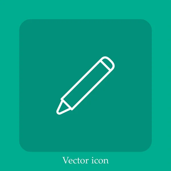 Crayola Icono Vector Icon Line Lineal Con Carrera Editable — Vector de stock