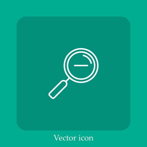 Diminuer Icône Vectorielle Icône Linéaire Ligne Avec Course Modifiable — Image vectorielle