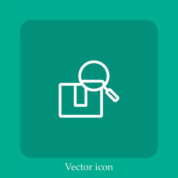 Entrega Ícone Vetor Pesquisa Linear Icon Line Com Curso Editável — Vetor de Stock