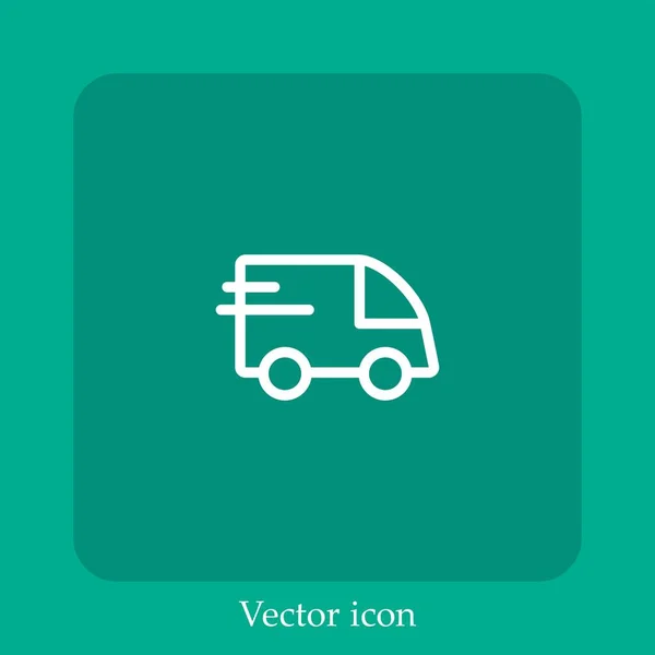 Ícone Vetor Caminhão Entrega — Vetor de Stock