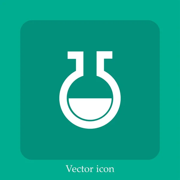 Garrafa Dentista Com Ícone Vetorial Líquido Linear Icon Line Com — Vetor de Stock