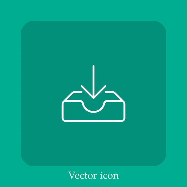 Baixar Ícone Vetorial Linear Icon Line Com Curso Editável — Vetor de Stock