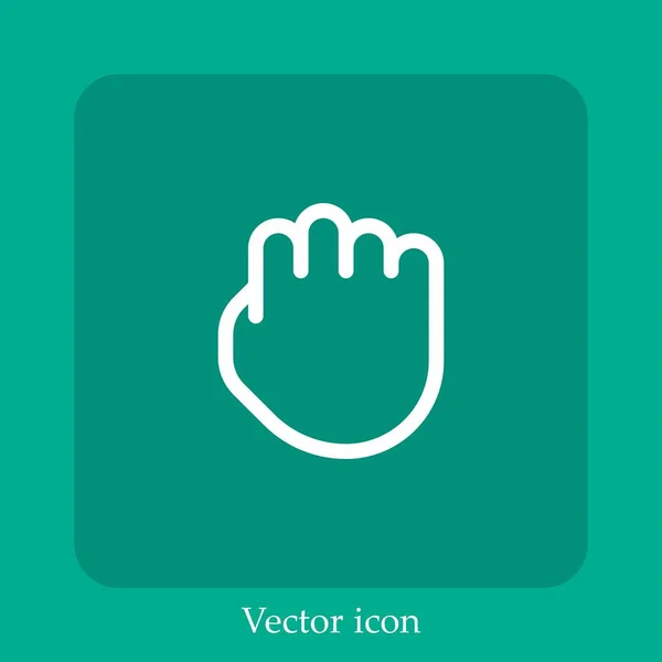 Drag Vektor Symbol Lineare Icon Line Mit Editierbarem Strich — Stockvektor