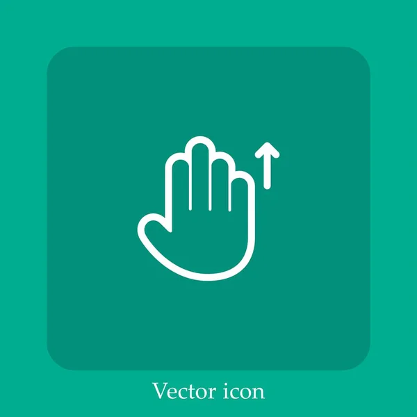 Ziehen Sie Das Vektorsymbol Linear Icon Line Mit Editierbarem Strich — Stockvektor