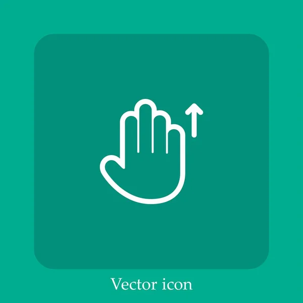 Arrastar Ícone Vetorial Linear Icon Line Com Curso Editável — Vetor de Stock