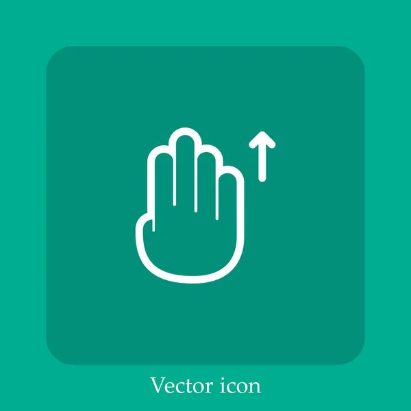 Drag Vector Icon Linear Icon Line Editable Stroke — Stock Vector