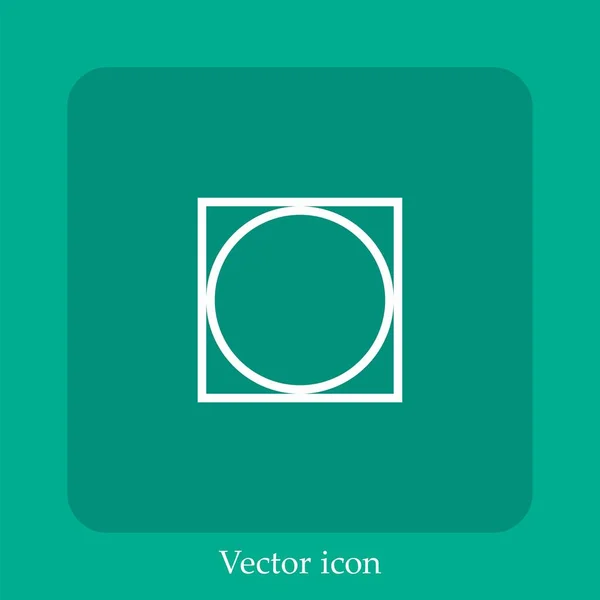 Icono Vector Seco Icon Line Lineal Con Carrera Editable — Vector de stock