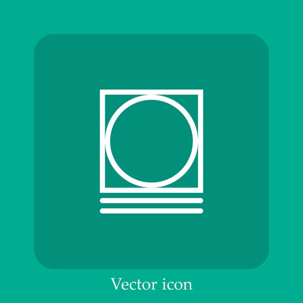 Ícone Vetorial Seco Linear Icon Line Com Curso Editável — Vetor de Stock