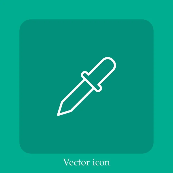 Edropper Vektorsymbol Lineare Icon Line Mit Editierbarem Strich — Stockvektor