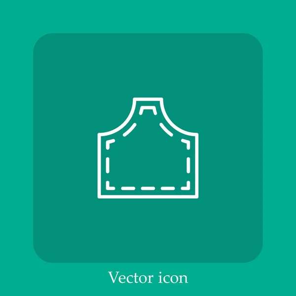 Ícone Vetor Tecido Linear Icon Line Com Curso Editável — Vetor de Stock