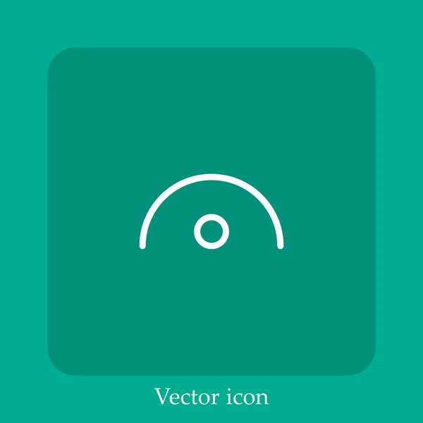 Ícone Vetorial Fermata Linear Icon Line Com Curso Editável — Vetor de Stock