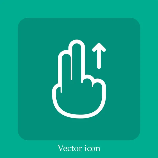 Flick Ícone Vetorial Linear Icon Line Com Curso Editável — Vetor de Stock