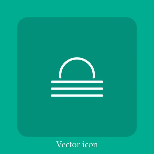 Ícone Vetor Nevoeiro Linear Icon Line Com Curso Editável — Vetor de Stock