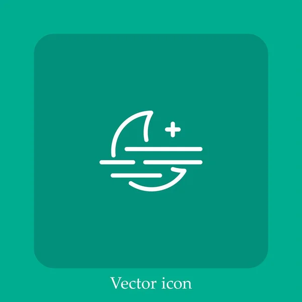 Nebelvektorsymbol Linear Icon Line Mit Editierbarem Strich — Stockvektor