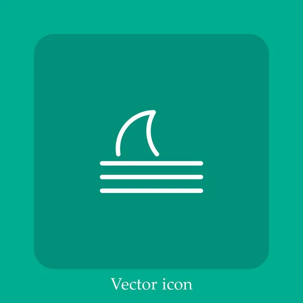 Fog Vector Icon Linear Icon Line Editable Stroke — Stock Vector