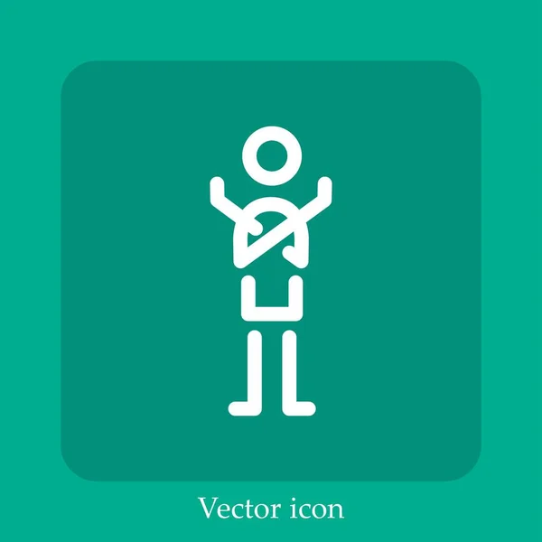 Forbbiden Dance Vector Icon Linear Icon Line Editable Stroke — Stock Vector