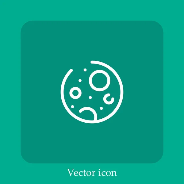 Vollmond Vektorsymbol Linear Icon Line Mit Editierbarem Strich — Stockvektor