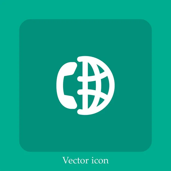 Значок Вектора Глобальной Конференц Связи — стоковый вектор