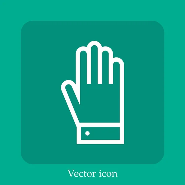 Guante Icono Vector Icon Line Lineal Con Carrera Editable — Vector de stock
