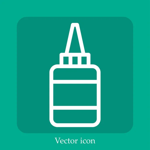 Glue Vector Icon Linear Icon Line Editable Stroke — Stock Vector