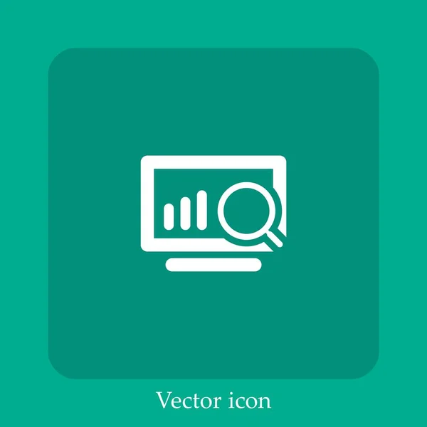 Diagramm Analyse Vektor Symbol Lineare Icon Line Mit Editierbarem Strich — Stockvektor