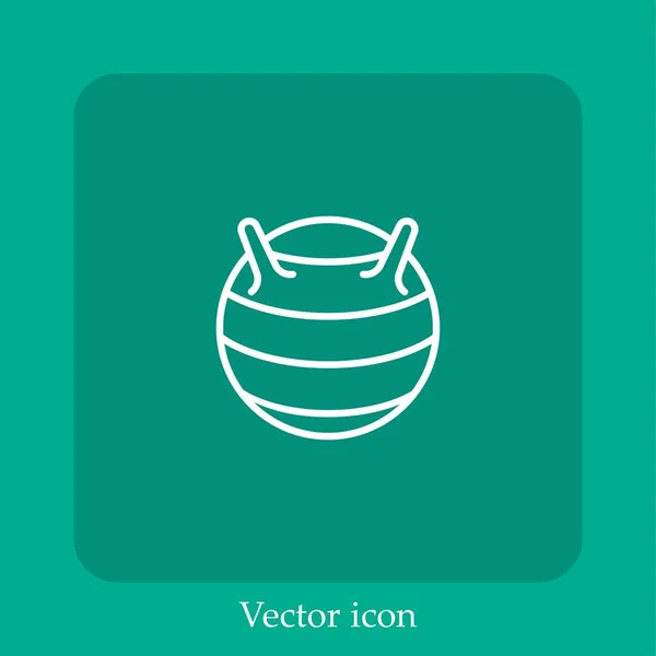 Icono Vector Bola Gimnástica — Archivo Imágenes Vectoriales