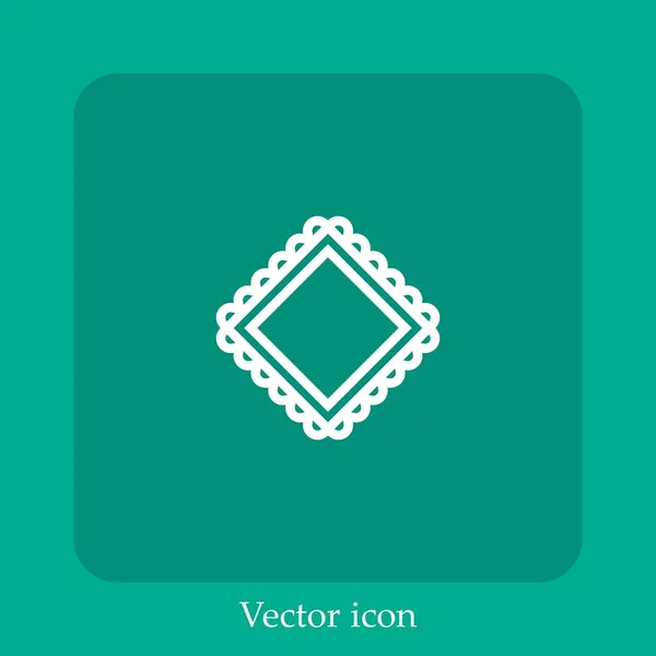 Pañuelo Icono Vector Icon Line Lineal Con Carrera Editable — Vector de stock