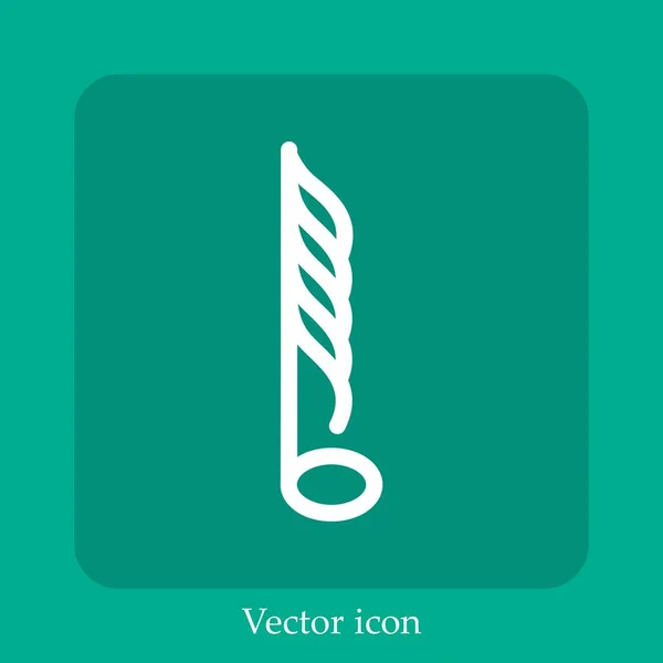 Hemidemisemiquaver Vektor Ikon Lineáris Ikon Vonal Szerkeszthető Stroke — Stock Vector