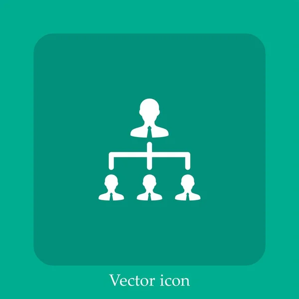 Hierarquia Níveis Vetor Ícone Linear Icon Line Com Curso Editável — Vetor de Stock