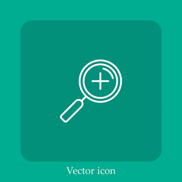 Aumentar Ícone Vetorial Linear Icon Line Com Curso Editável — Vetor de Stock