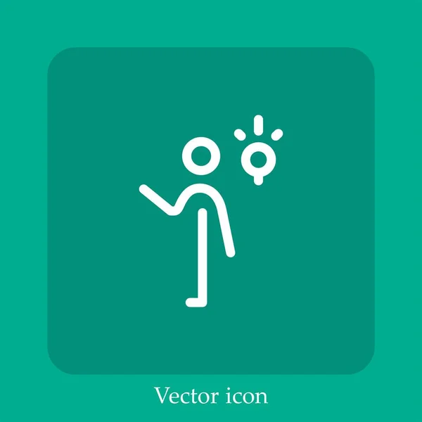 Erfinder Vektor Symbol Lineare Icon Line Mit Editierbarem Strich — Stockvektor