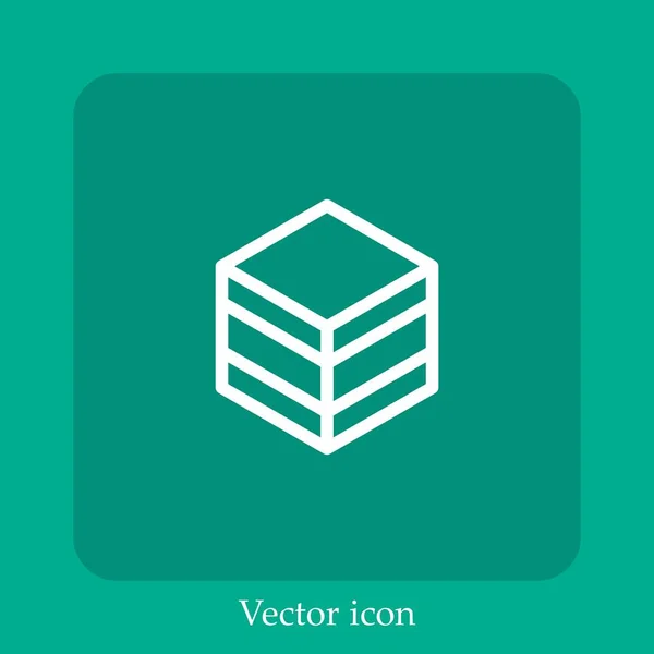 Icono Vector Regaliz Icon Line Lineal Con Carrera Editable — Vector de stock