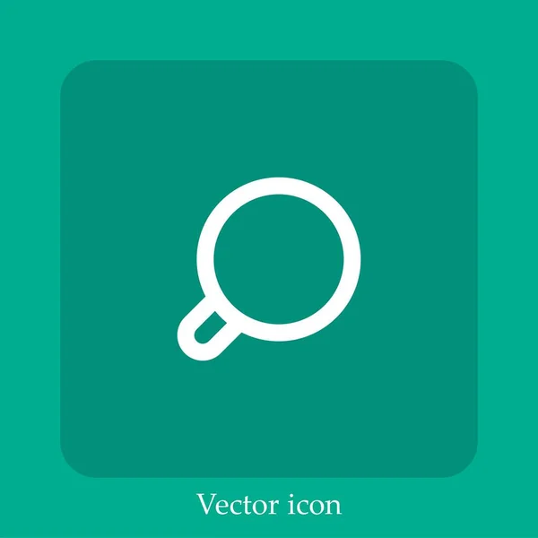 Loupe Vector Icon Linear Icon Line Con Carrera Editable — Vector de stock
