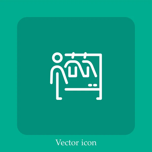Vetor Roupa Masculina Ícone Linear Icon Line Com Curso Editável — Vetor de Stock