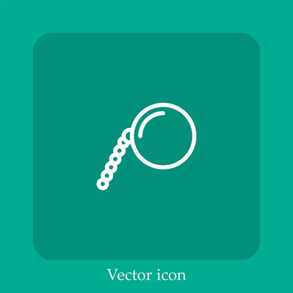 Icono Vector Monocle Icon Line Lineal Con Carrera Editable — Vector de stock