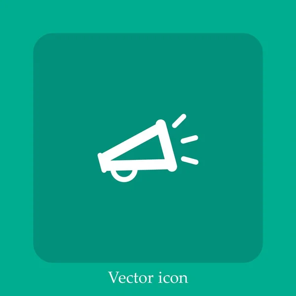 Lärmende Megafon Vektorsymbol Lineare Icon Line Mit Editierbarem Strich — Stockvektor