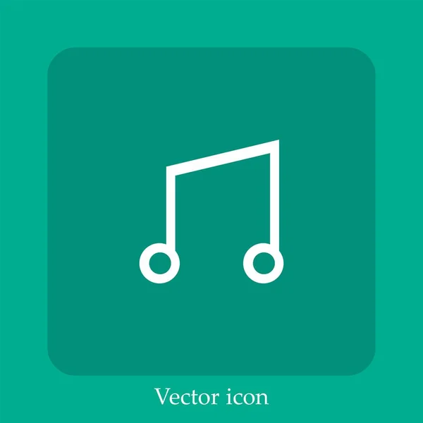 Note Musicale Icône Vectorielle — Image vectorielle