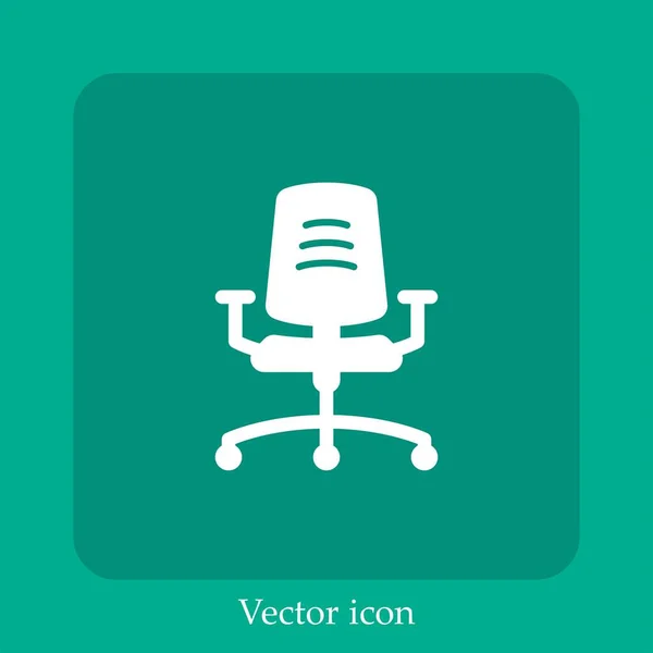 Office Chair Vector Icon — Stock Vector