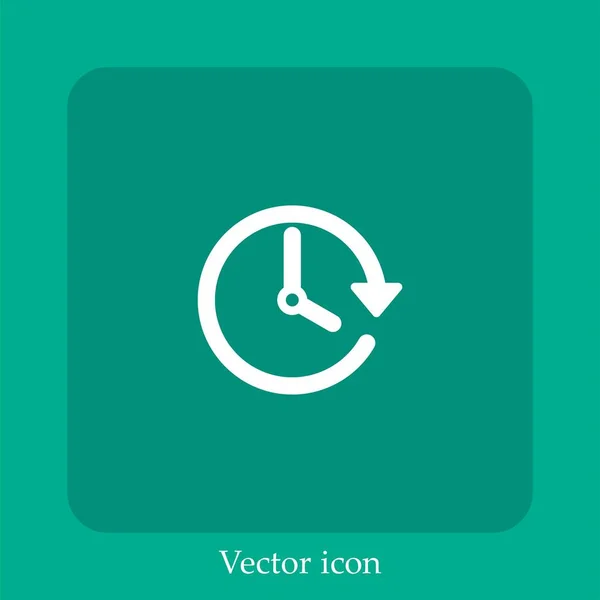 Passage Des Zeitvektorsymbols Lineare Icon Line Mit Editierbarem Strich — Stockvektor