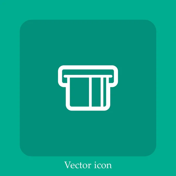 Método Pago Icono Vectorial Icon Line Lineal Con Carrera Editable — Vector de stock