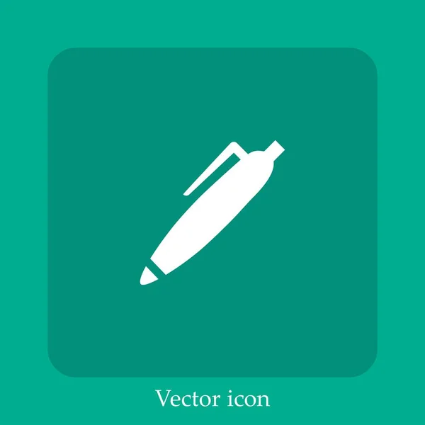 Lápiz Diagonal Interfaz Herramienta Símbolo Vector Icono Icon Line Lineal — Vector de stock