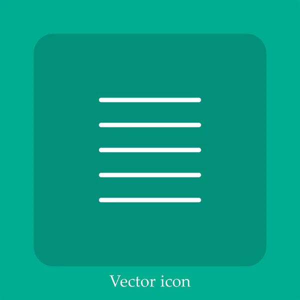 Icono Vectorial Pentagrama Icon Line Lineal Con Carrera Editable — Vector de stock