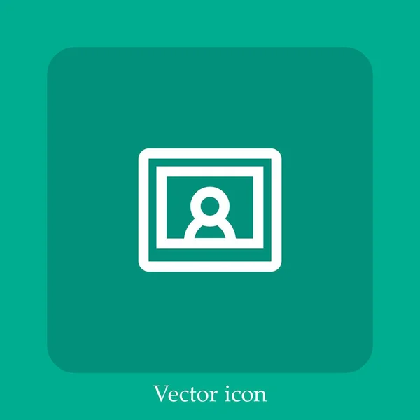 Ícone Vetor Imagem Linear Icon Line Com Curso Editável — Vetor de Stock