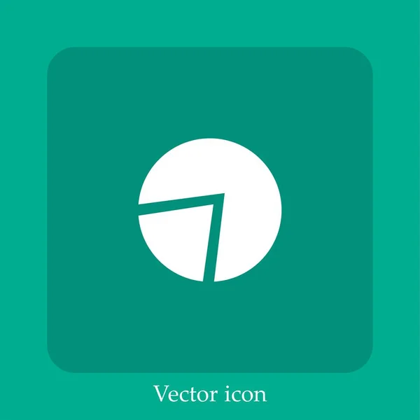 Gráfico Circular Negocios Con Icono Vector Parte Triangular Icon Line — Vector de stock
