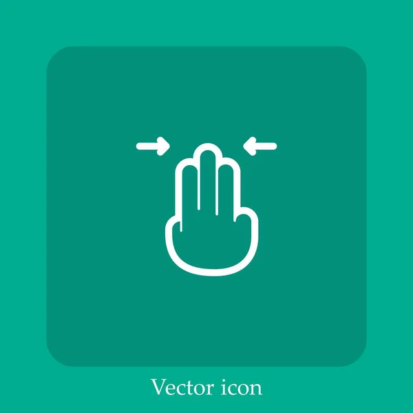 Pellizcar Icono Vectorial Icon Line Lineal Con Carrera Editable — Vector de stock