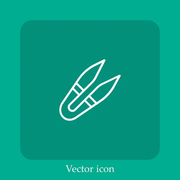 Pince Icône Vectorielle Icône Linéaire Ligne Avec Course Modifiable — Image vectorielle