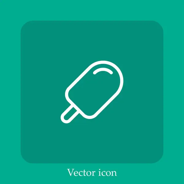 Eis Stiel Vektor Symbol Lineare Icon Line Mit Editierbarem Strich — Stockvektor