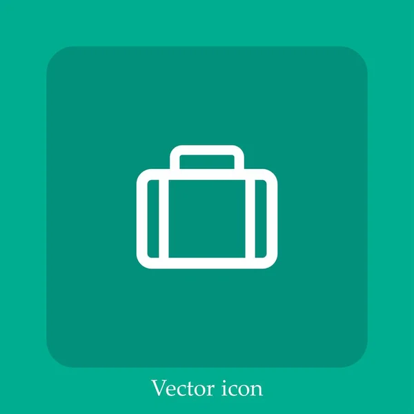 Portfolio Bagagge Tool Vector Icon Linear Icon Line Editable Stroke — Stock Vector