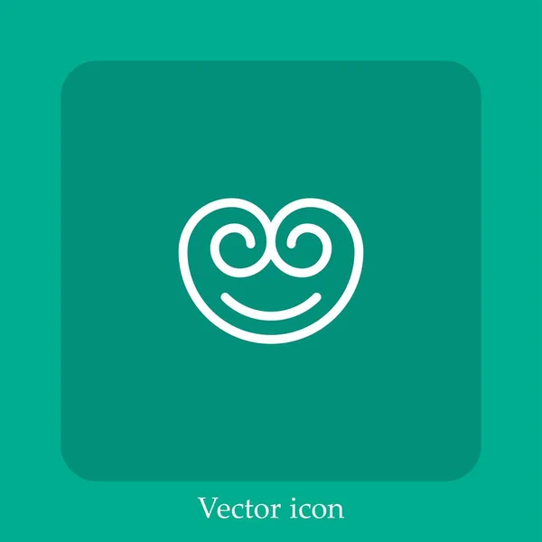 Hojaldre Icono Vector Icon Line Lineal Con Carrera Editable — Vector de stock