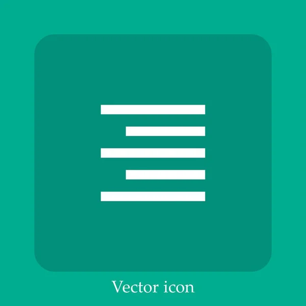 Alineación Derecha Vector Icono — Vector de stock